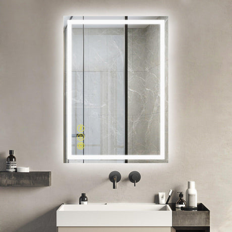 GlareGuard Anti-Fog Bathroom Led Mirror Backlit Illuminated Mirror Touch Switch Dimmable-Parc Decor
