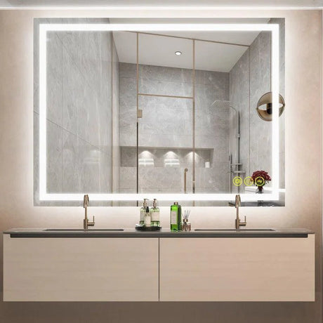 GlareGuard Anti-Fog Bathroom Led Mirror Backlit Illuminated Mirror Touch Switch Dimmable-Parc Decor