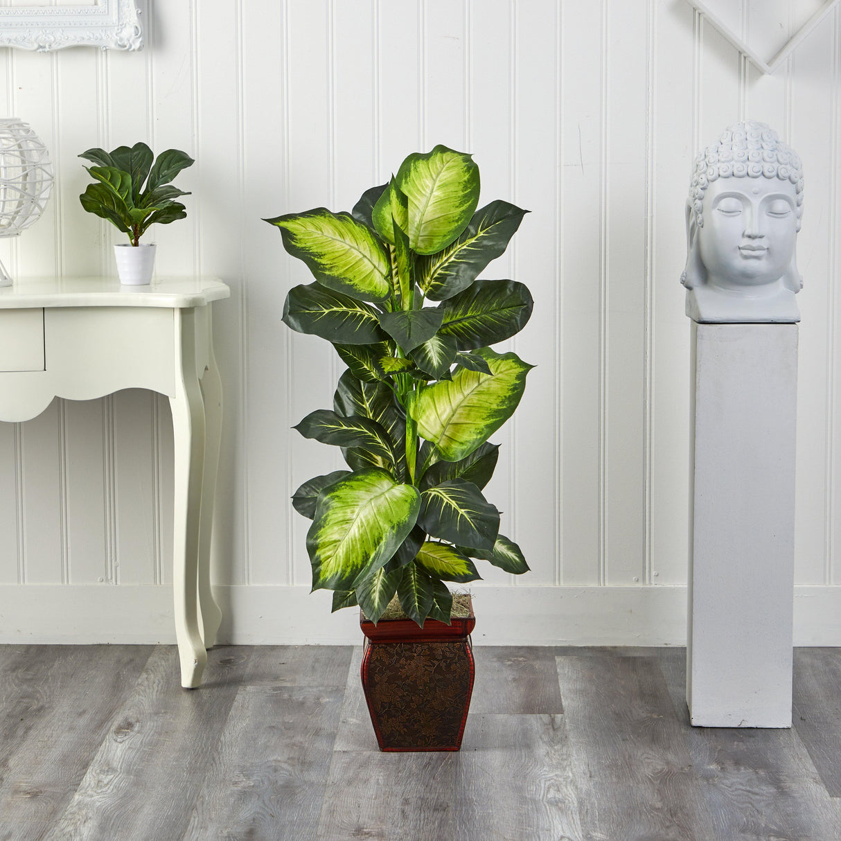 Golden Dieffenbachia w/Decorative Planter-Parc Decor