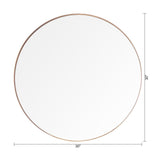 Golden Modern Round Framed Wall Mirror-Parc Decor