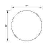 Golden Modern Round Framed Wall Mirror-Parc Decor