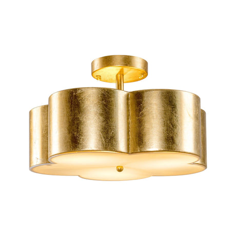Golden Modern Semi Flush 3-Light Ceiling Lighting-Parc Decor