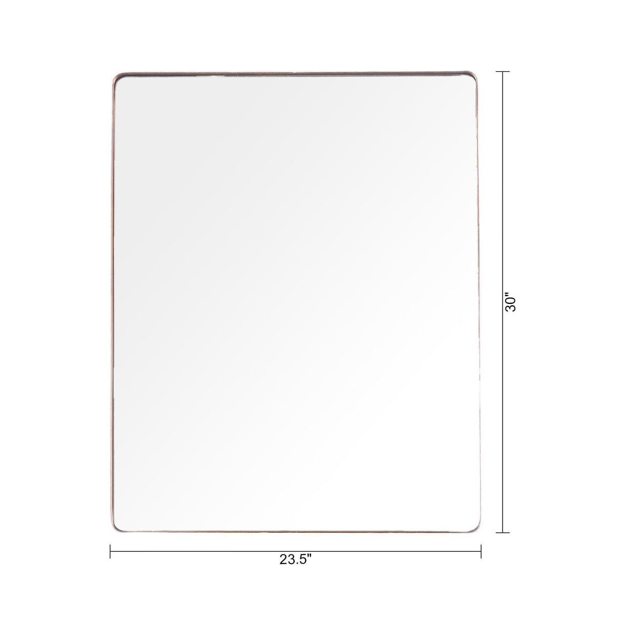 Golden Modern Square Framed Wall Mirror-Parc Decor