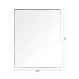 Golden Modern Square Framed Wall Mirror-Parc Decor