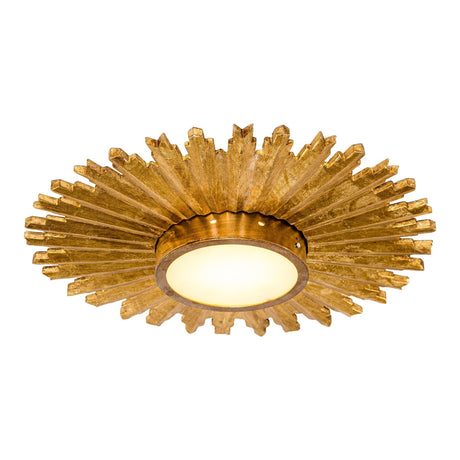 Golden Sunburst Flush Mount LED Lighting-Parc Decor