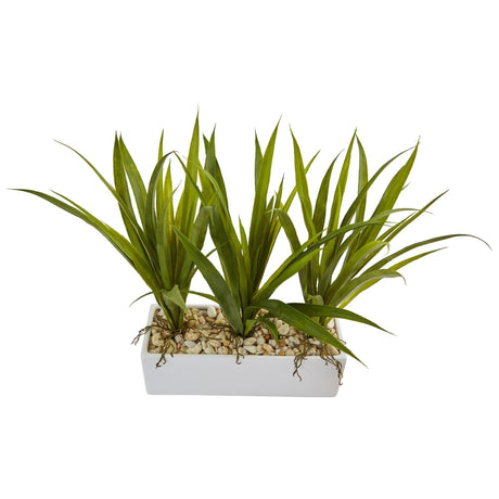 Grass in Rectangular Planter-Parc Decor