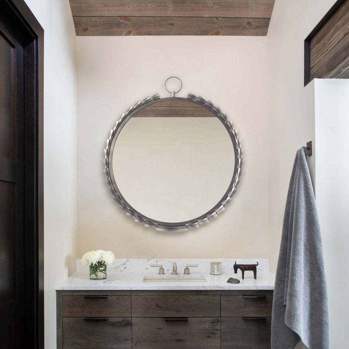 Grey Modern Classic Sunset Wall Mirror-Parc Decor