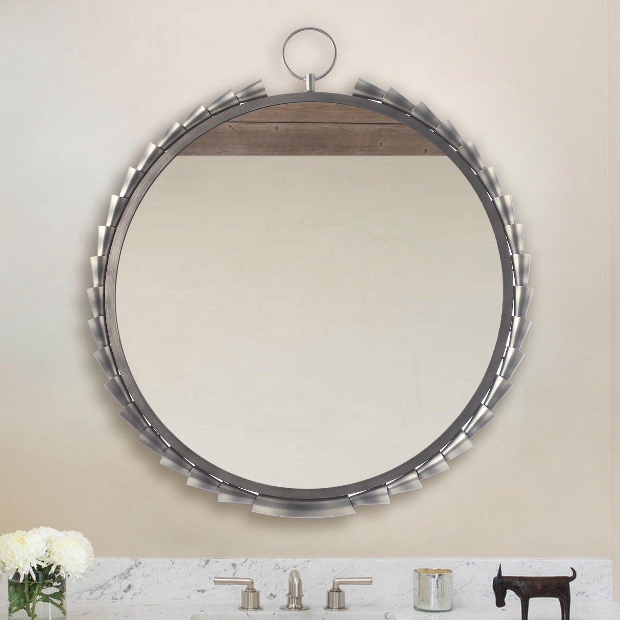 Grey Modern Classic Sunset Wall Mirror-Parc Decor