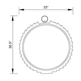 Grey Modern Classic Sunset Wall Mirror-Parc Decor