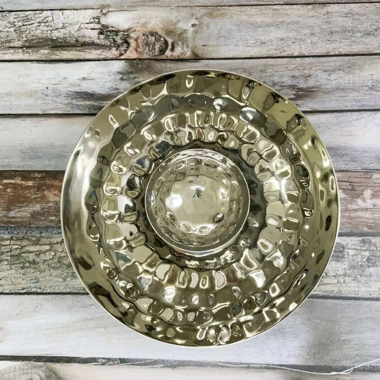 Hammered Chip & Dip Bowl-Parc Decor
