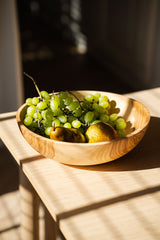 Hand Carved Ash wood Nesting Bowl Set-Parc Decor