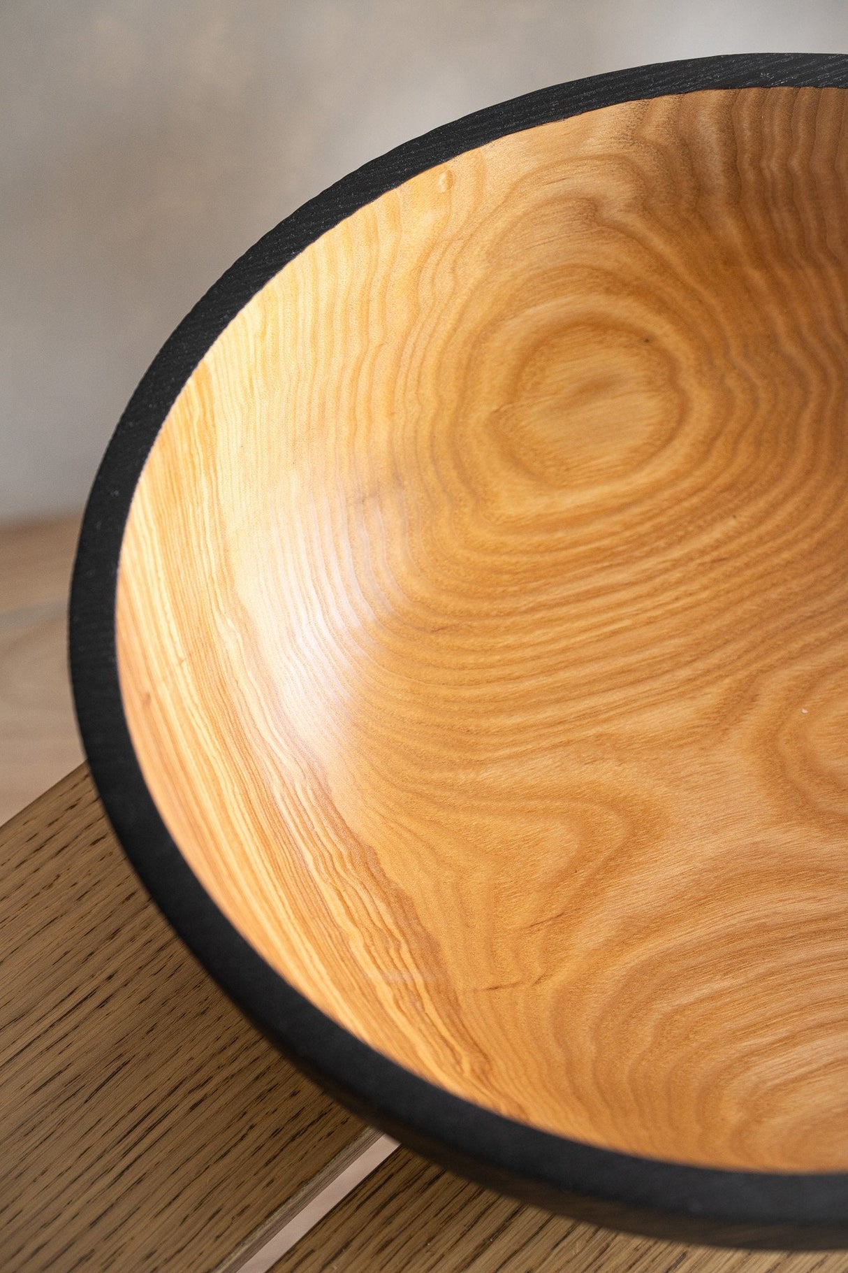 Hand Carved Extra Large Half Charred Wooden Bowl-Parc Decor