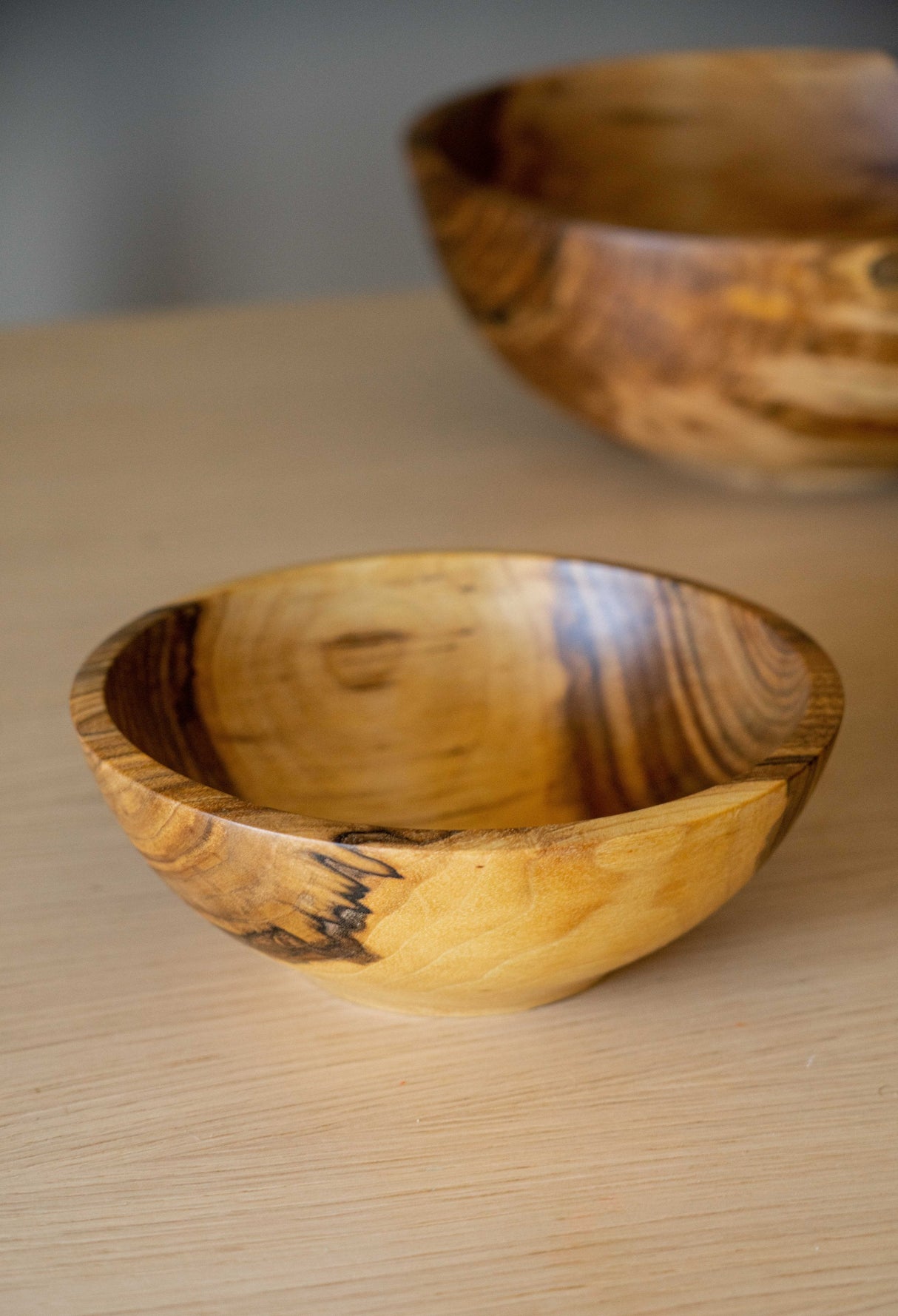 Hand Carved Walnut Wood Nesting Bowl Set-Parc Decor