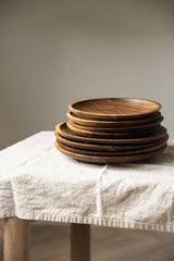 Hand Carved Walnut Wood Plate-Parc Decor