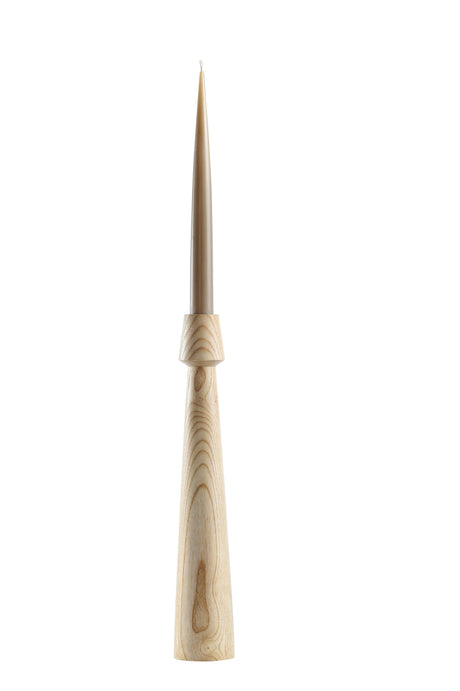 Hand-Carved Wooden Candle Holder