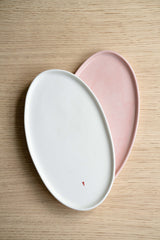 Handmade Oval Porcelain Serving Platter. Powder Pink-Parc Decor