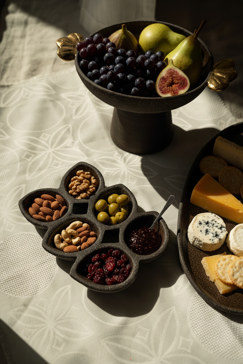 Handmade Oval Stoneware Serving Platter "Pumpernikel"-Parc Decor