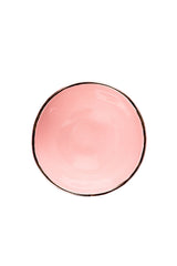 Handmade Porcelain Bowl with Gold Rim. Powder Pink-Parc Decor