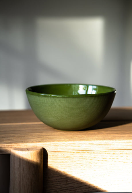Handmade Porcelain Bowl. Green-Parc Decor