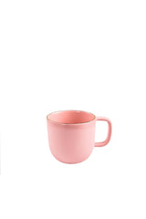 Handmade Porcelain Coffee Mug with Gold Rim. Powder Pink-Parc Decor