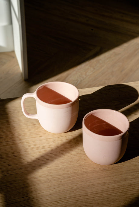 Handmade Porcelain Coffee Mug. Powder Pink-Parc Decor
