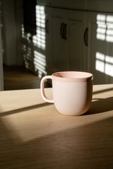 Handmade Porcelain Coffee Mug. Powder Pink-Parc Decor