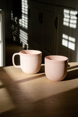 Handmade Porcelain Coffee Mug. Powder Pink-Parc Decor