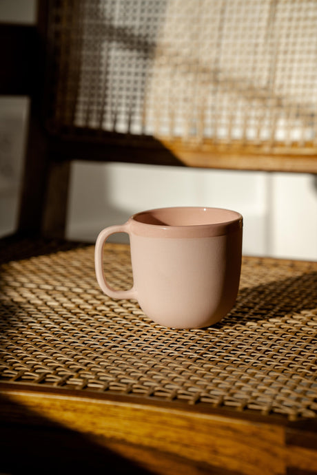 Handmade Porcelain Coffee Mug. Powder Pink-Parc Decor
