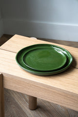 Handmade Porcelain Dinner Plates. Green-Parc Decor
