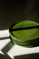 Handmade Porcelain Dinner Plates. Green-Parc Decor