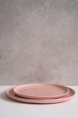 Handmade Porcelain Dinner Plates. Powder Pink-Parc Decor