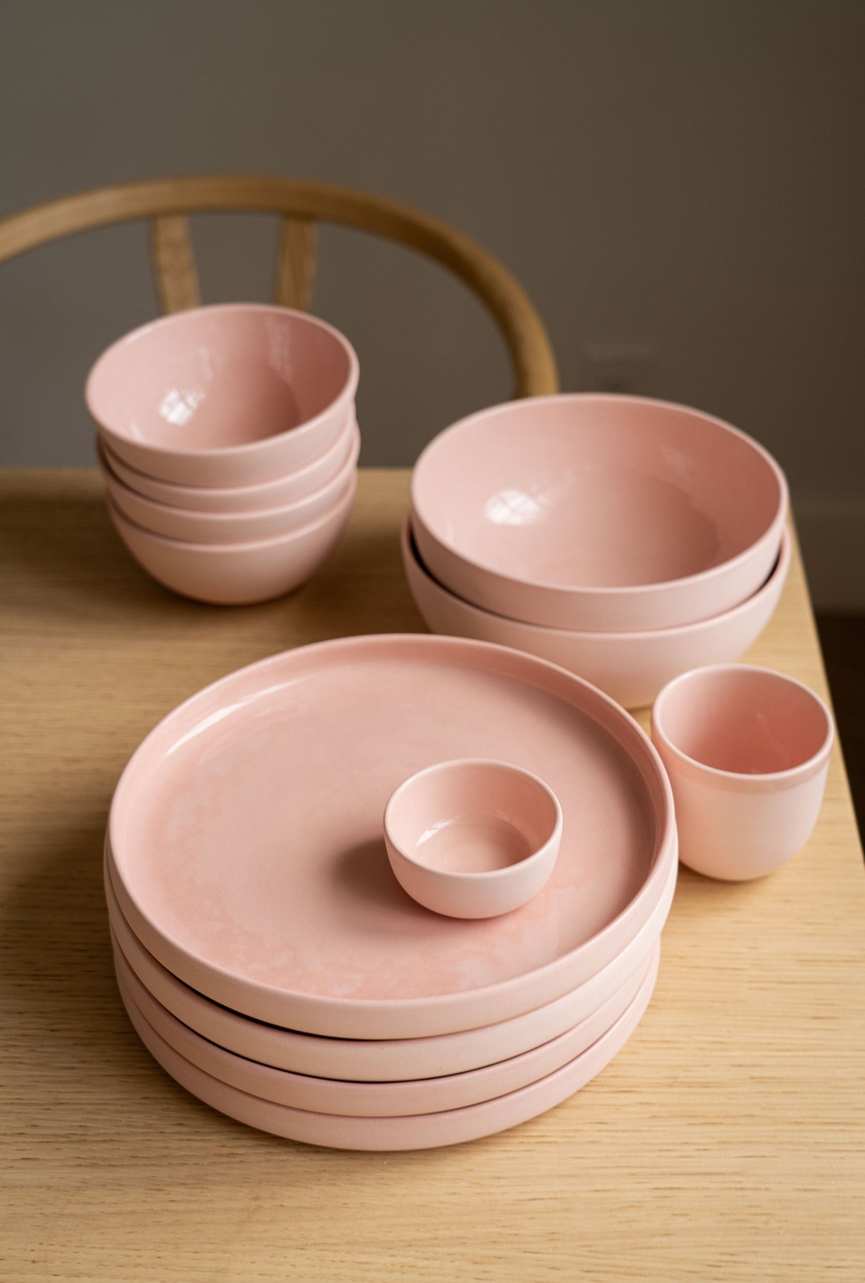 Handmade Porcelain Pinch Bowl. Powder Pink-Parc Decor