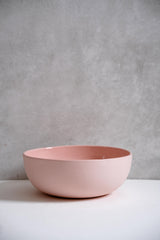 Handmade Porcelain Salad Serving Bowl. Powder Pink-Parc Decor