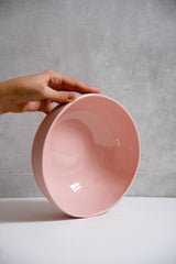 Handmade Porcelain Salad Serving Bowl. Powder Pink-Parc Decor