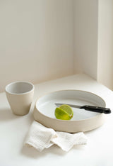 Handmade Stoneware Dinner Plates with High Sides-Parc Decor