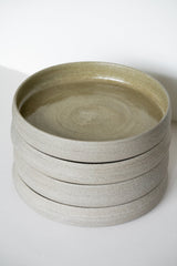 Handmade Stoneware Dinner Plates with High Sides "Concrete"-Parc Decor