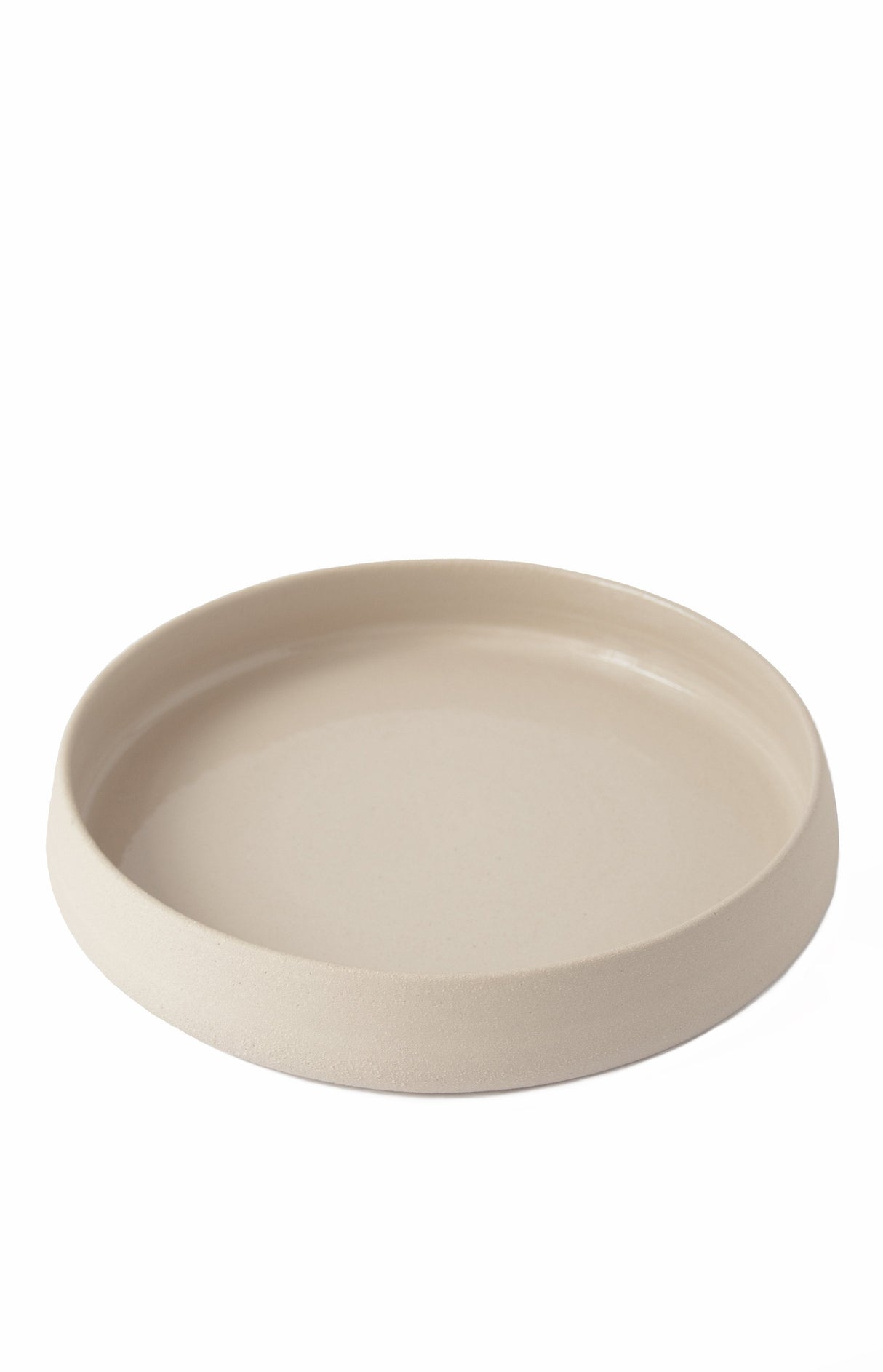 Handmade Stoneware Dinner Plates with High Sides and Transparent Glaze-Parc Decor