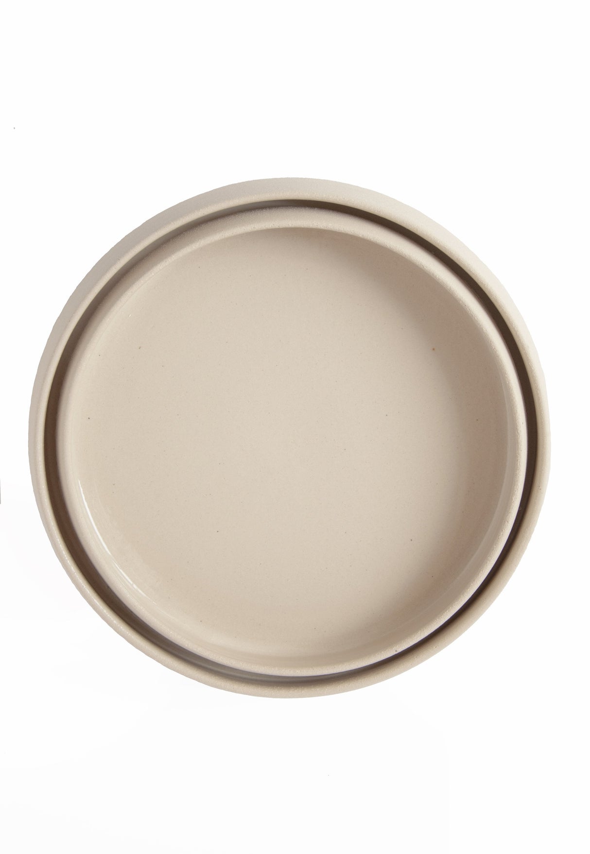 Handmade Stoneware Dinner Plates with High Sides and Transparent Glaze-Parc Decor