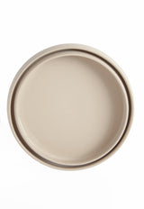 Handmade Stoneware Dinner Plates with High Sides and Transparent Glaze-Parc Decor