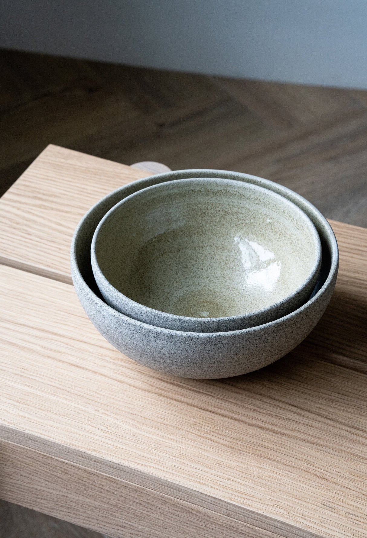 Handmade Stoneware Ramen Bowl "Concrete"-Parc Decor