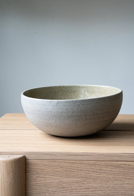 Handmade Stoneware Ramen Bowl "Concrete"-Parc Decor