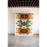 Handwoven Thin Rug with Traditional Carpathian Pattern
