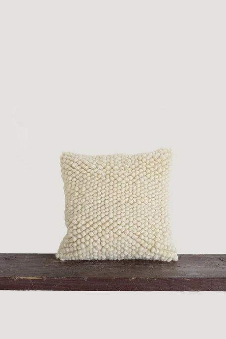 Handwoven Wool Decorative Pillow "Stones"-Parc Decor