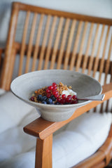 Hat Shaped Stoneware Plates "Concrete"-Parc Decor