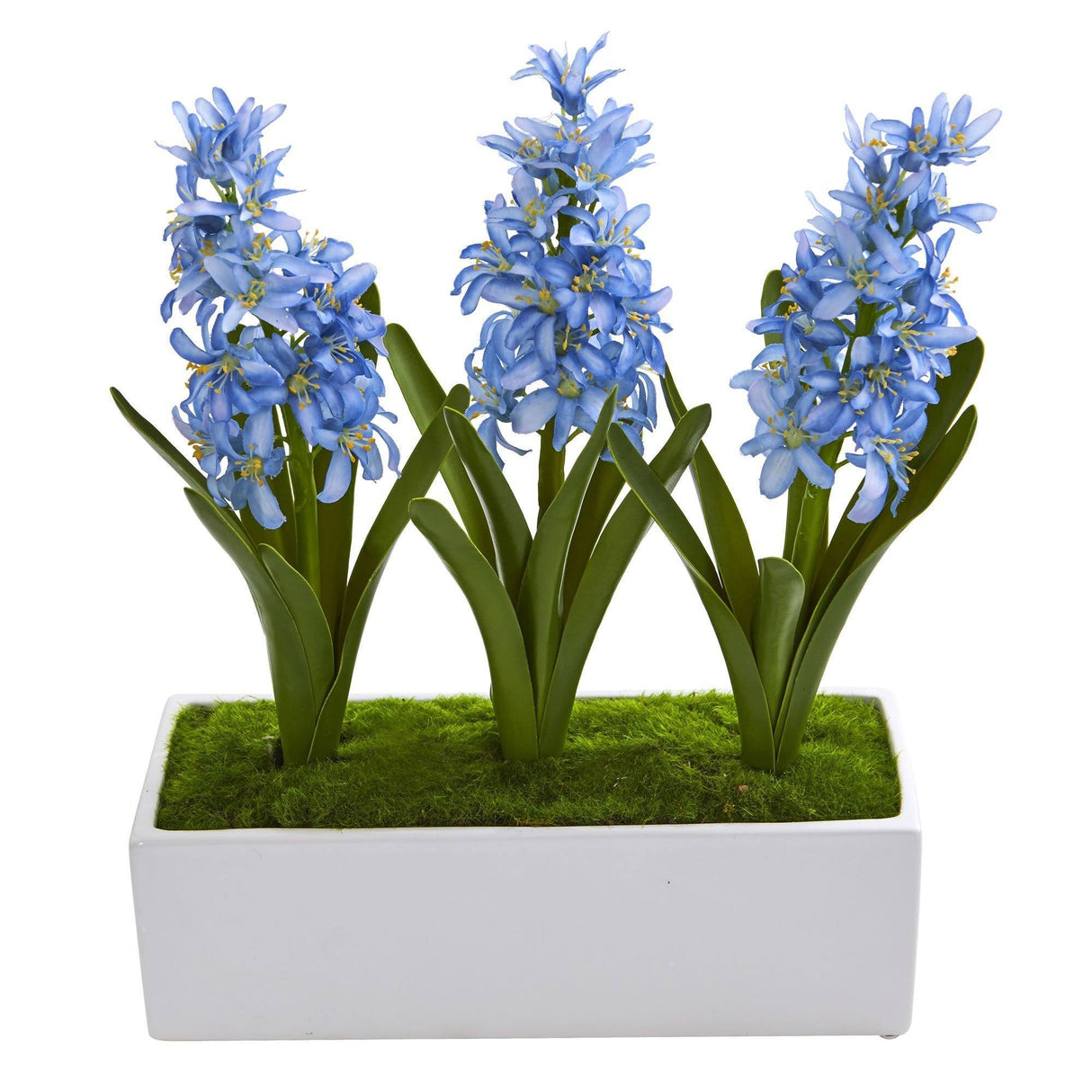 Hyacinth Artificial Arrangement in White Vase-Parc Decor