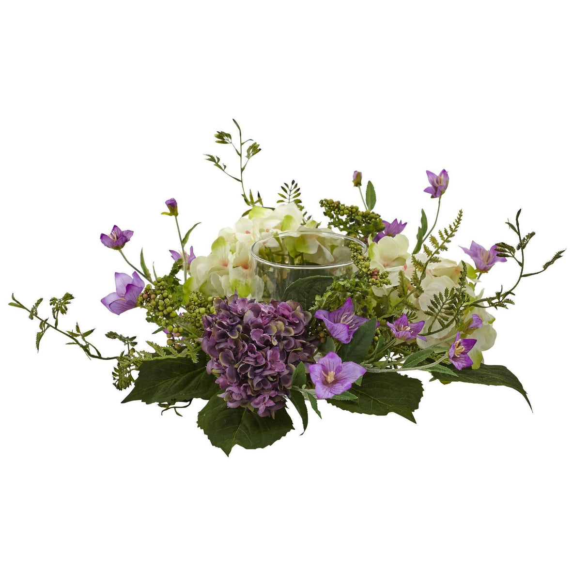 Hydrangea & Berry Candelabrum | Nearly Natural-Parc Decor