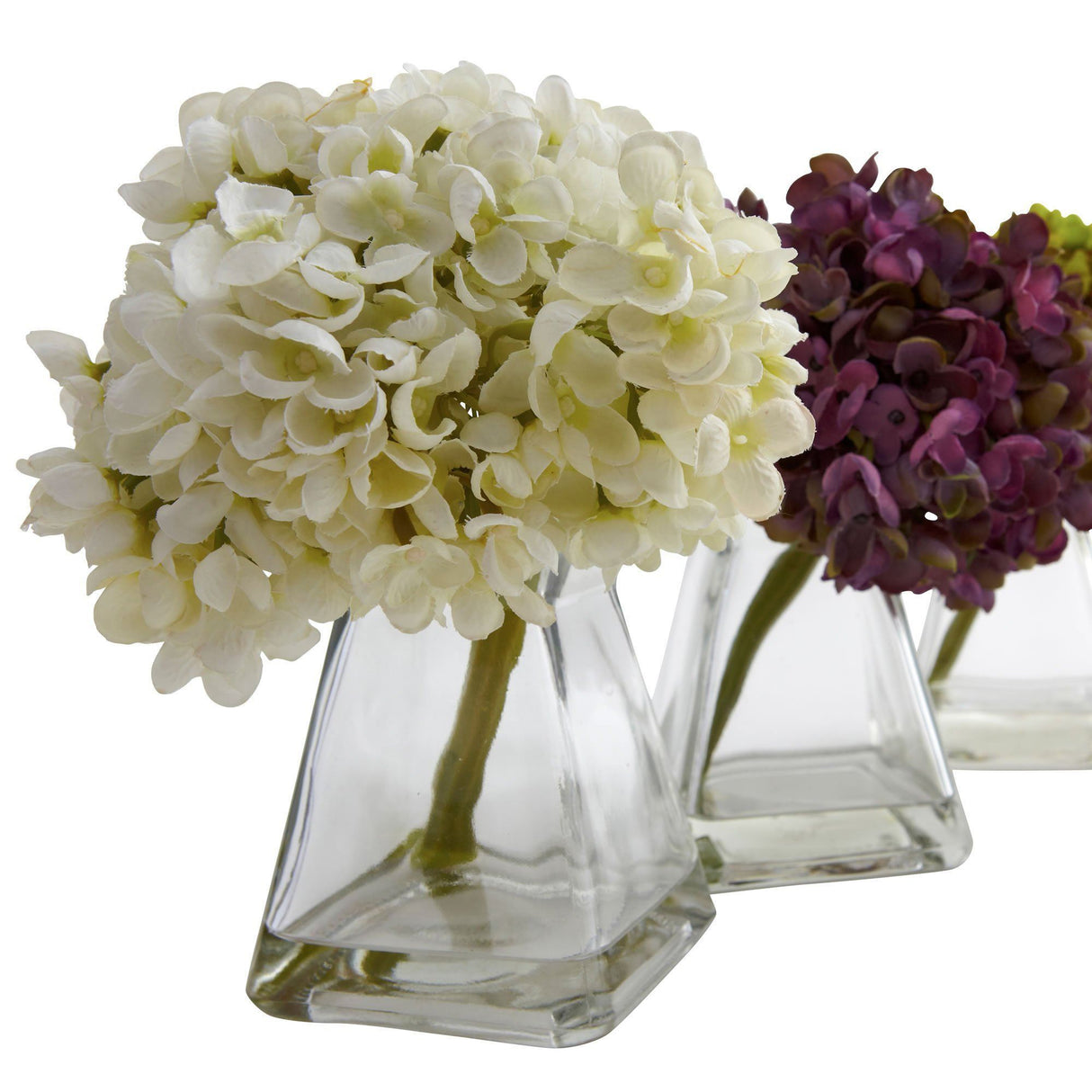 Hydrangea w/Vase (Set of 3)-Parc Decor