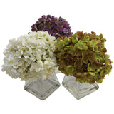 Hydrangea w/Vase (Set of 3)-Parc Decor