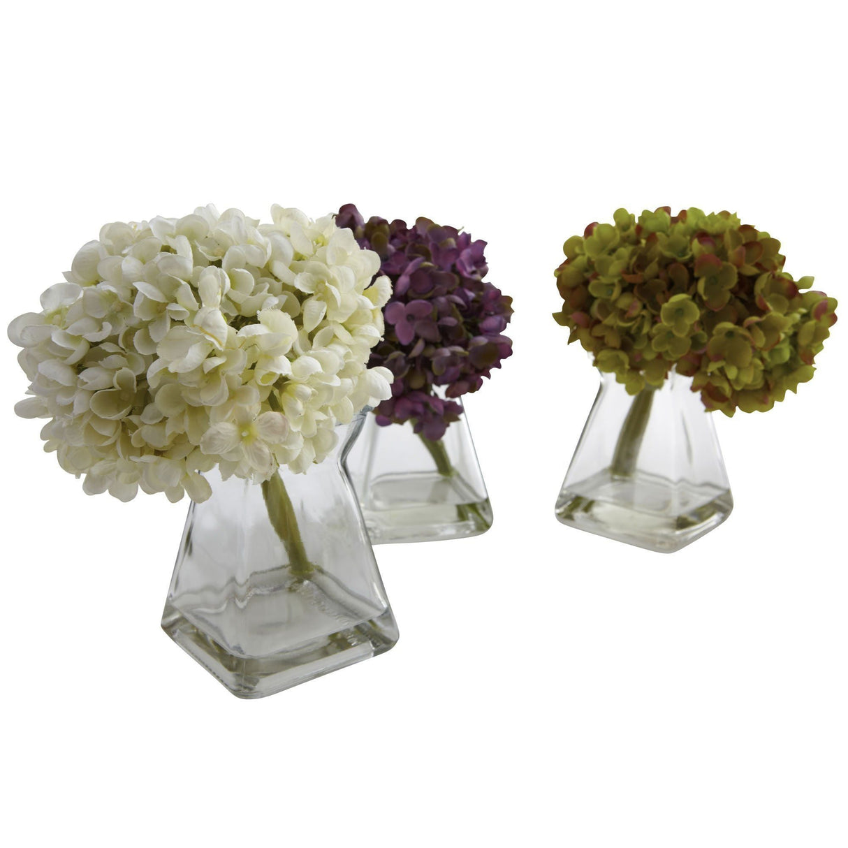 Hydrangea w/Vase (Set of 3)-Parc Decor