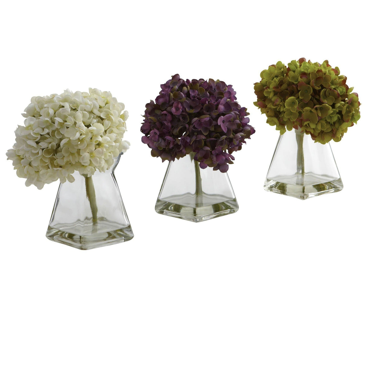 Hydrangea w/Vase (Set of 3)-Parc Decor